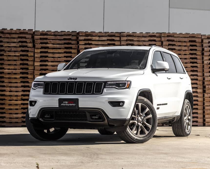 Parked Jeep Front View